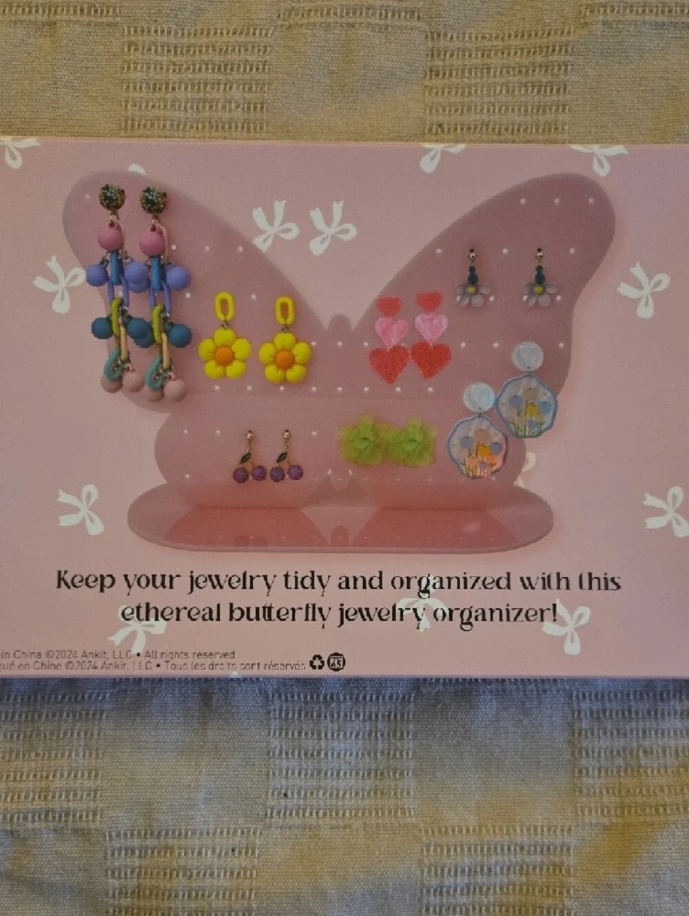Butterfly Jewelry Organizer - Pink